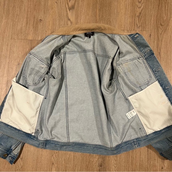 A.P.C. Howl Denim Jacket with Beige Collar size Large - Picture 9 of 10